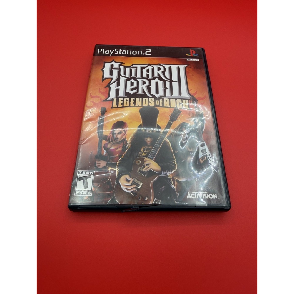Guitar Hero III Legends of Rock 3 PlayStation 2 PS2 Game with Manual Untested